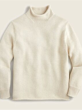 J. Crew Women's 1988 rollneck sweater in mountain white
